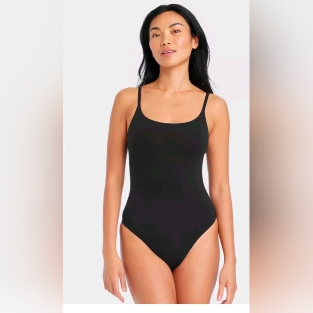 Auden Women's Luxe 4-Way Stretch Cami Bodysuit Adjustable Straps